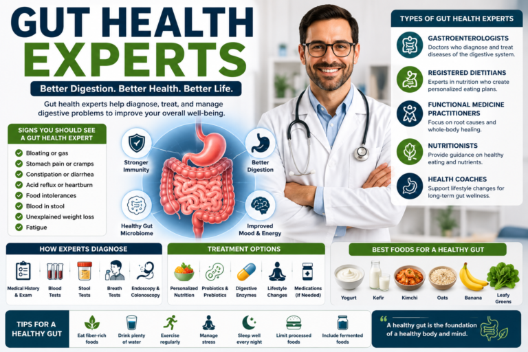 Gut health expert consulting with a patient about digestive health and microbiome care